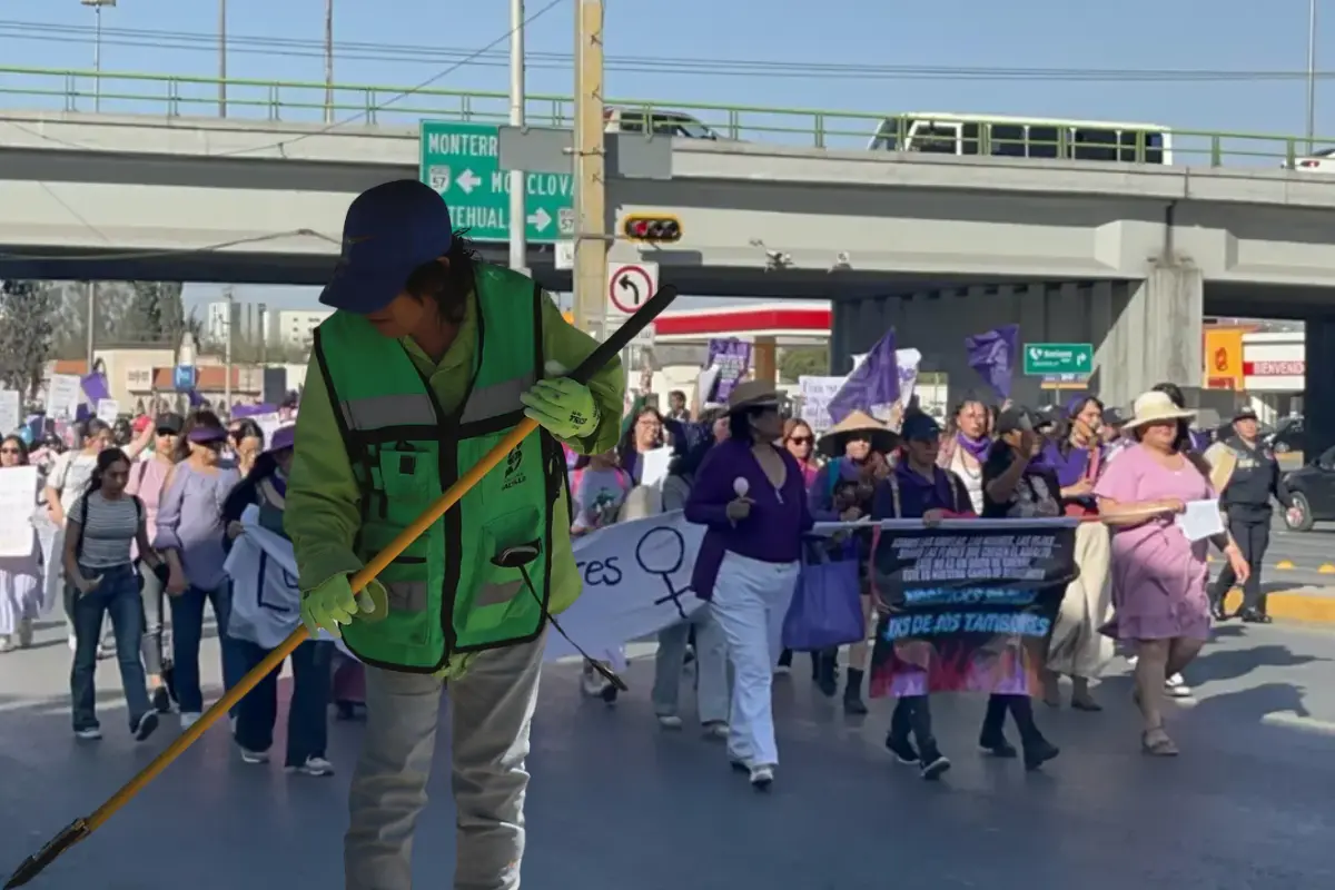 8M en Saltillo: listo el operativo de limpieza tras marcha del Día Internacional de la Mujer