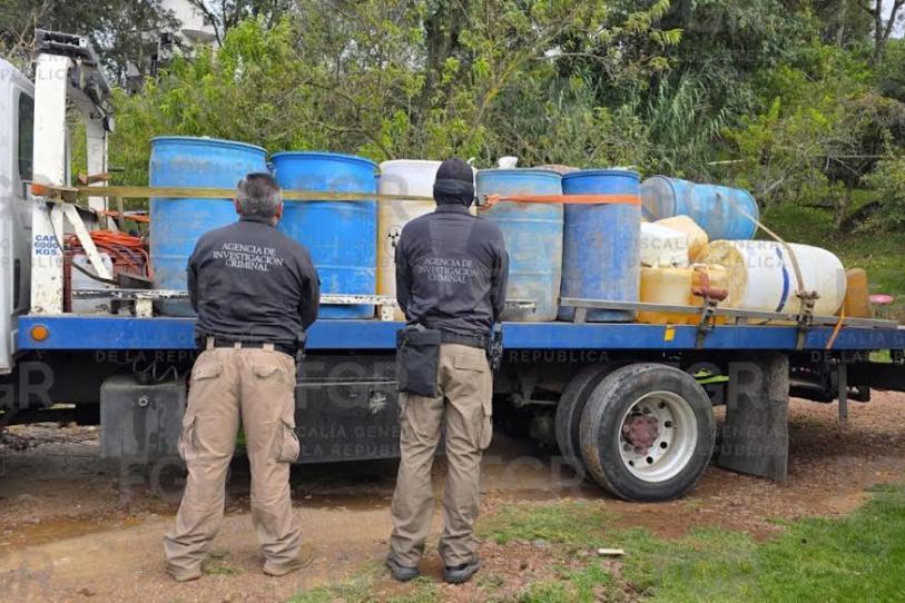 Detienen a cuatro huachicoleros y recuperan 13 mil litros de hidrocarburo en Hidalgo