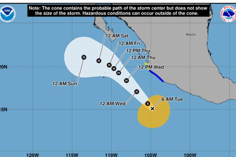 Rachel se aproxima a categoría 2; prevén oleaje de hasta 6 metros en Jalisco