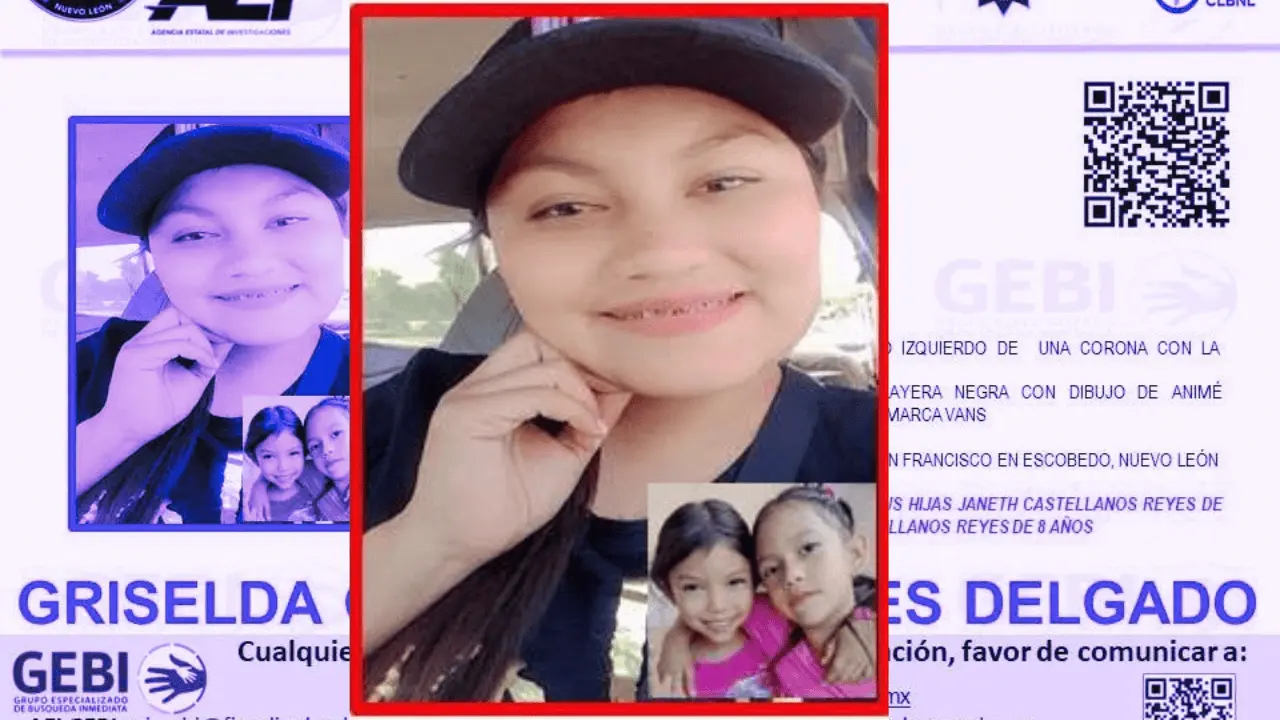 Buscan a Griselda Guadalupe Reyes Delgado y sus dos hijas en Escobedo; piden ayuda para localizarlas